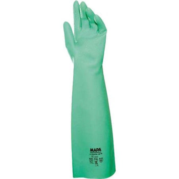 Paire Gants Nitrile Vert Manche Longue Taille 9 - Clean Equipements